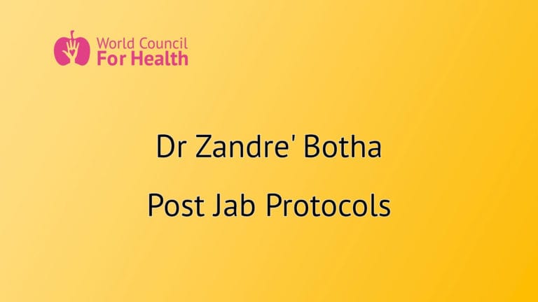 Dr. Zandre Botha discusses post jab protocols (Robust Round Table #1)