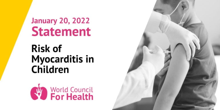World Council for Health Statement on Risk of Myocarditis in Children