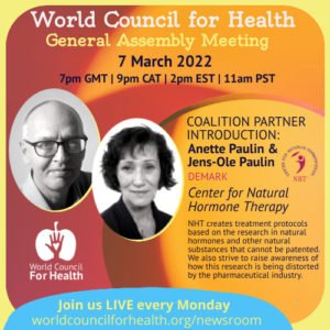 March 7 General Assembly Center for Natural Hormone Therapy