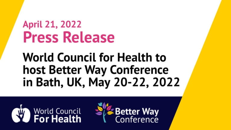 Conselho Mundial da Saúde para acolher a Conferência Better Way em Bath, Reino Unido