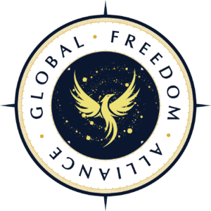 GlobalFreedomAlliance Logo NavyCircleCompass
