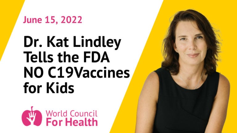 Dr. Kat Lindley Tells the FDA NO Covid-19 Vaccines for Kids
