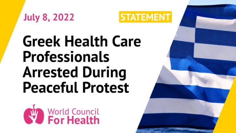 37 Greek Health Care Professionals Arrested During Peaceful Protest