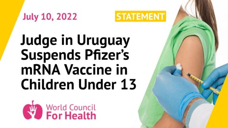 Judge Suspends Pfizer’s mRNA Vaccine in Children Under Age 13 in Uruguay