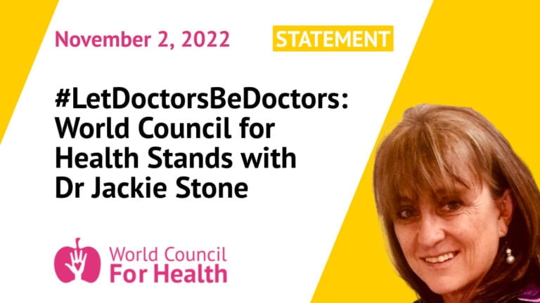 World Council for Health Stands with Dr Jackie Stone, MD