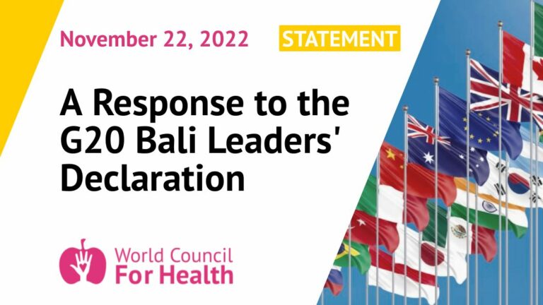 A Response to the G20 Bali Leaders’ Declaration