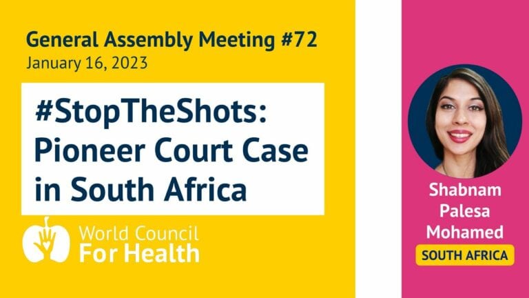 Shabnam Palesa Mohamed: #StopTheShots! Pioneer Court Case in South Africa