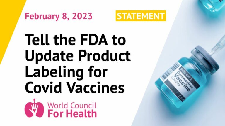 Tell the FDA to Update Product Labeling for Covid Vaccines