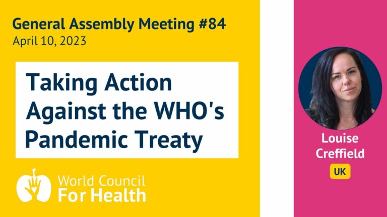 Louise Creffield: Taking Action Against the WHO’s Pandemic Treaty