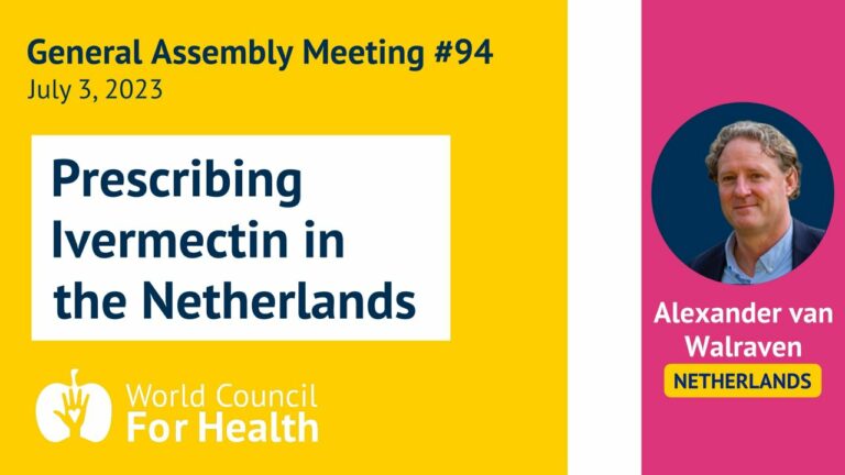 Dr Alexander van Walraven: Prescribing Ivermectin in the Netherlands