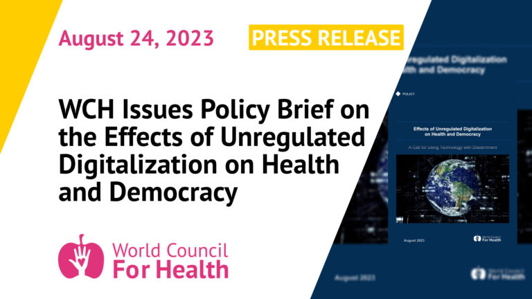 WCH Issues Policy Brief on the Effects of Unregulated Digitalization on Health and Democracy