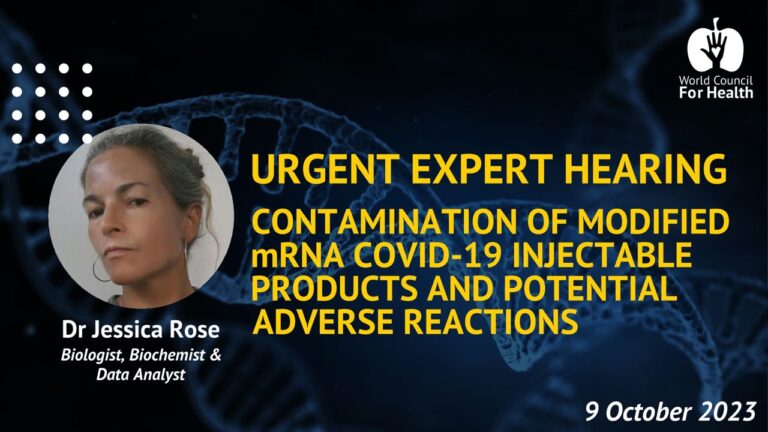Dr Jessica Rose: DNA Contamination of Modified mRNA C-19 Injectables & Potential Adverse Reactions